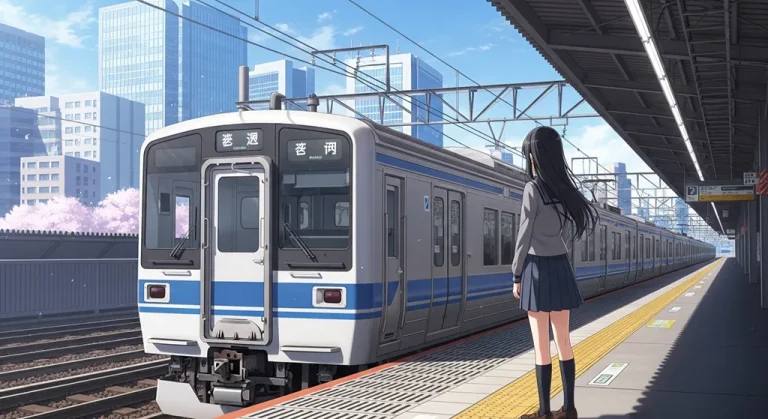 Anime train 4K HD wallpaper image for widescreen desktop PCs and laptops