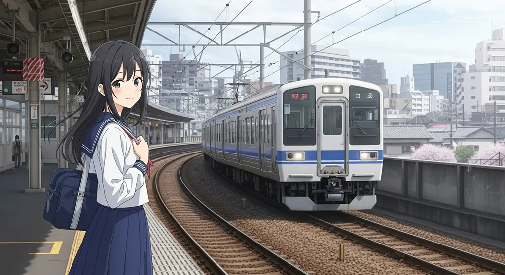 Anime train HD 4K wallpaper for laptop background and desktop display