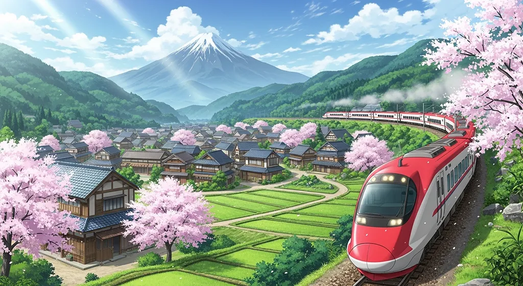 Anime train 4K wallpaper for desktop PC and laptop, Japanese railway background