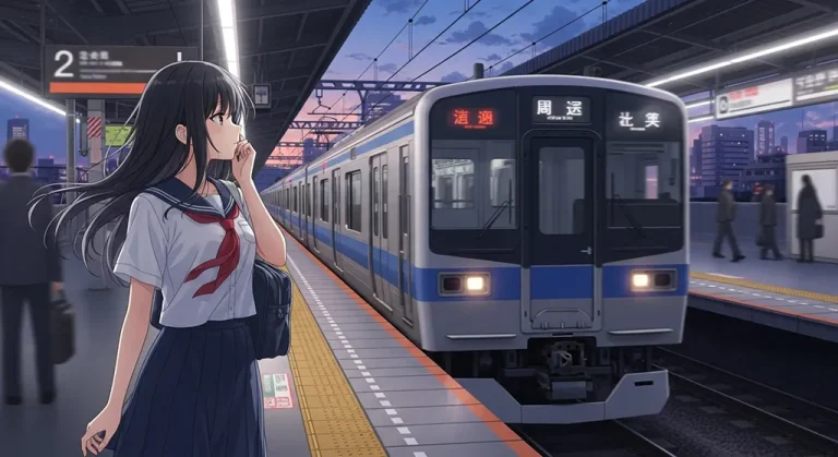 Ultra sharp anime train 4K desktop wallpaper image for widescreen laptops