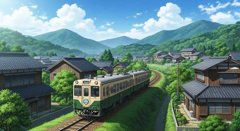Japanese anime train ultra HD wallpaper for desktop and notebook screens
