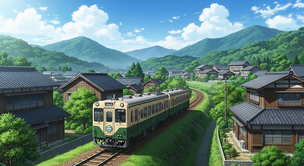 Japanese anime train ultra HD wallpaper for desktop and notebook screens