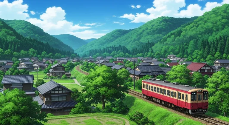 Anime railway 4K desktop wallpaper, perfect for PC and laptop use