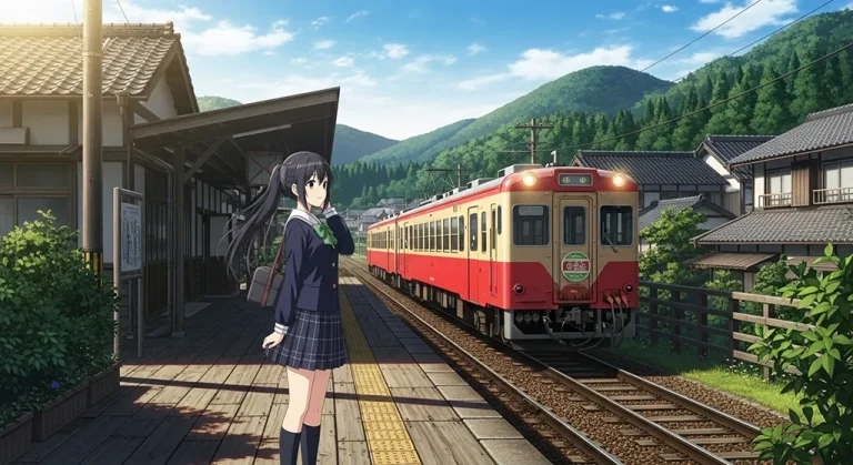 Ultra HD anime train 4K wallpaper design for desktop monitors and laptops