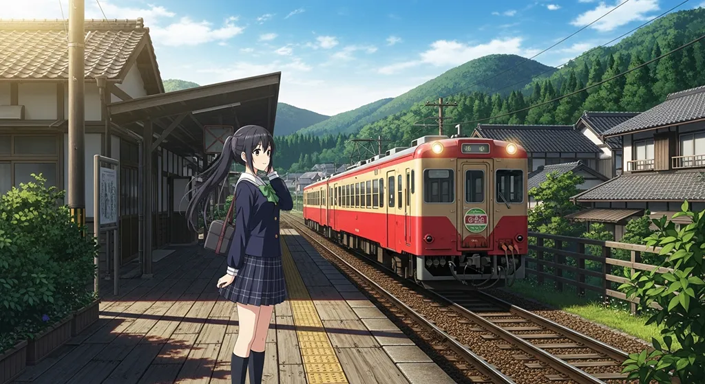 Ultra HD anime train 4K wallpaper design for desktop monitors and laptops