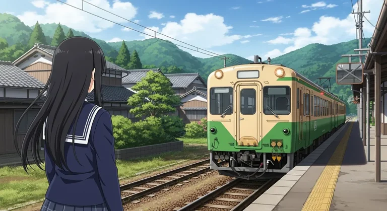 Anime train stylish 4K desktop wallpaper for laptop background display