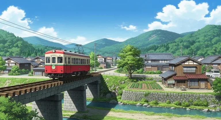 Anime train detailed 4K desktop wallpaper, high-resolution background image