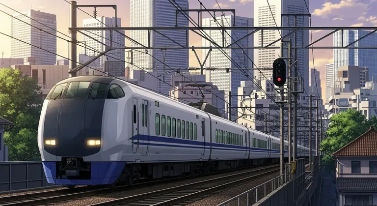 Anime train detailed 4K desktop wallpaper, high-resolution background image