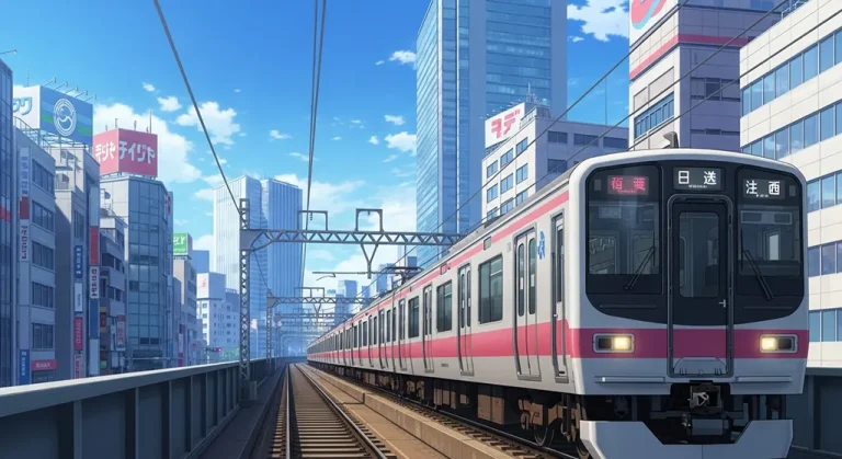 High-resolution anime train 4K background image for desktop monitors and laptops