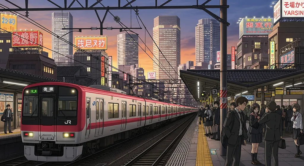 High-quality anime train ultra HD wallpaper in 4K resolution for computers