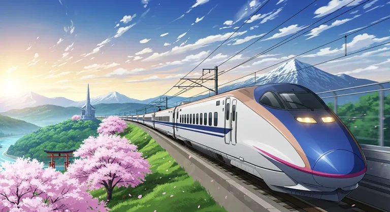 Anime train aesthetic wallpaper for laptop and desktop in 4K resolution