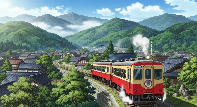 Anime train 4K HD wallpaper image for widescreen desktop PCs and laptops