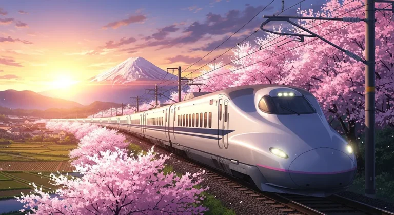 Stylish anime train desktop wallpaper, 4K ultra HD for laptop display