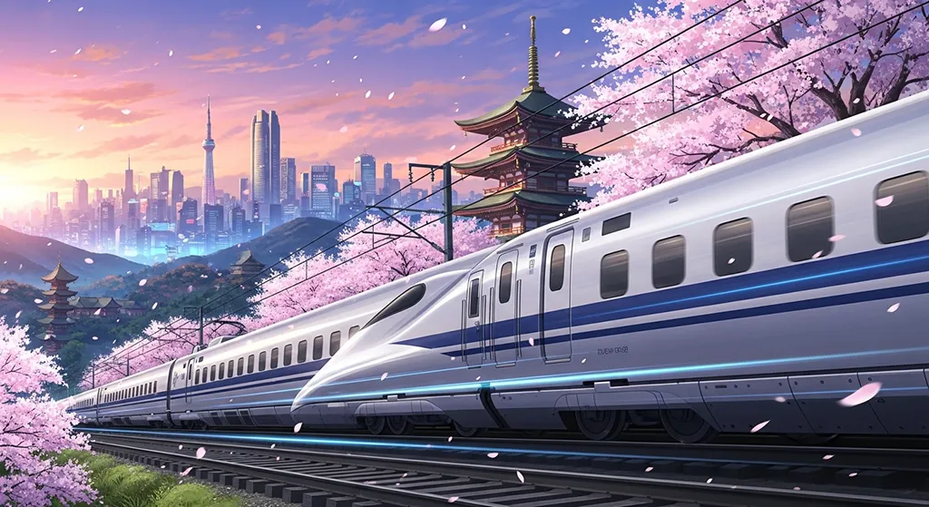 High-resolution anime train 4K background image for desktop monitors and laptops