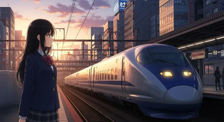 Anime train wallpaper in 4K resolution, perfect for laptop and desktop setup