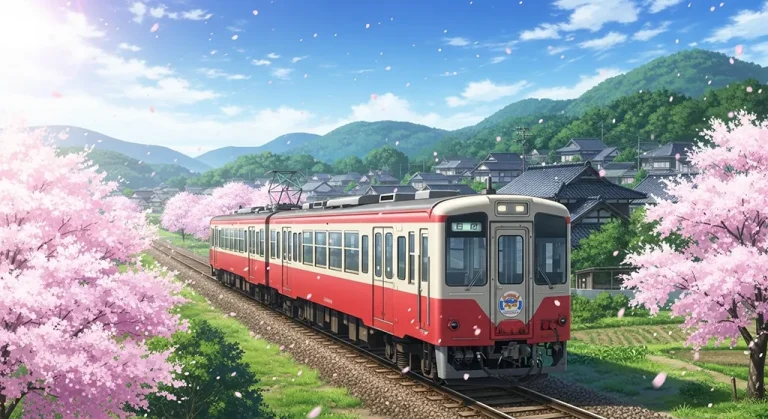 Ultra HD anime train 4K wallpaper for desktop computers and gaming laptops
