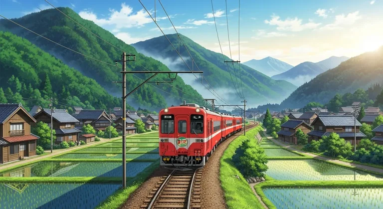 Japanese anime train ultra HD wallpaper for desktop and notebook screens