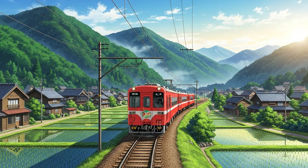 Japanese anime train ultra HD wallpaper for desktop and notebook screens