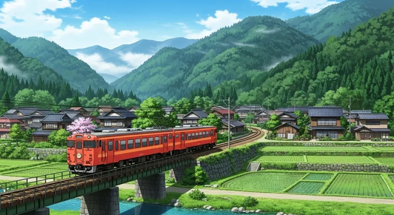 Ultra sharp anime train 4K desktop wallpaper image for widescreen laptops