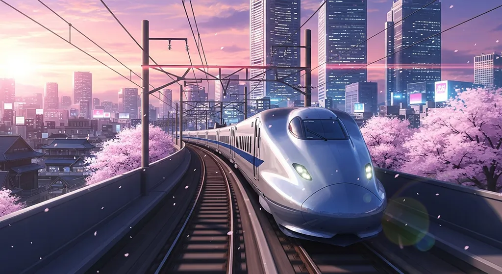 Japanese anime-inspired train wallpaper in 4K for PC and laptop monitors