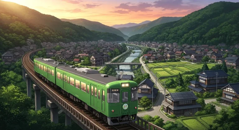 Anime train stylish 4K desktop wallpaper for laptop background display