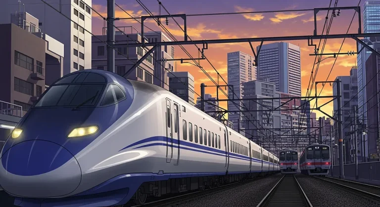 Ultra sharp anime train 4K desktop wallpaper image for widescreen laptops