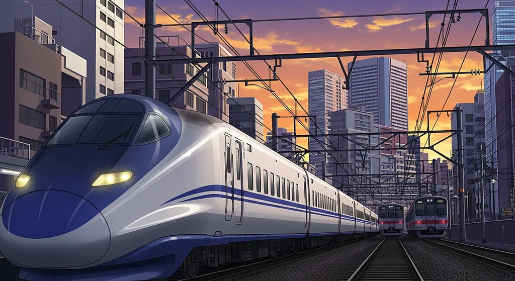 Ultra sharp anime train 4K desktop wallpaper image for widescreen laptops