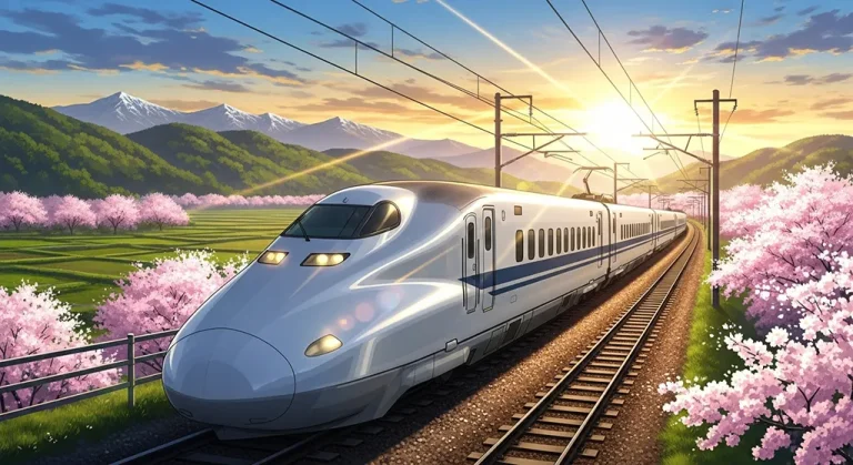 Anime train stylish ultra HD 4K background wallpaper for desktops and PCs