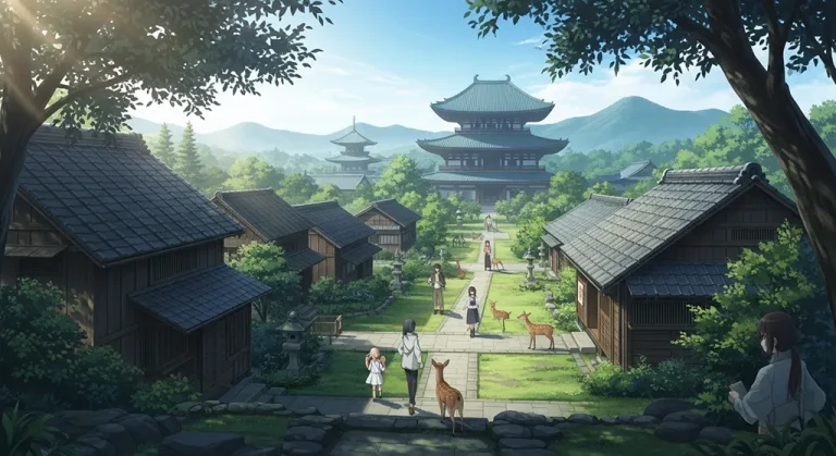 Ultra HD anime village 4K wallpaper design for desktop monitors and laptops