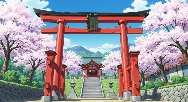 Anime village stylish 4K desktop wallpaper for laptop background display