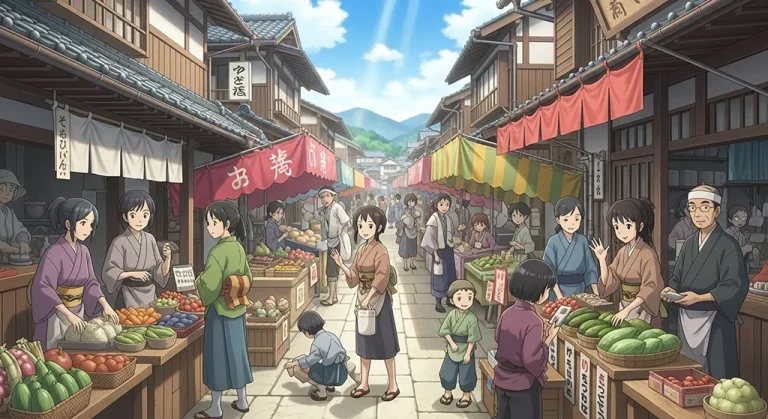 Ultra HD anime village 4K wallpaper for desktop computers and gaming laptops