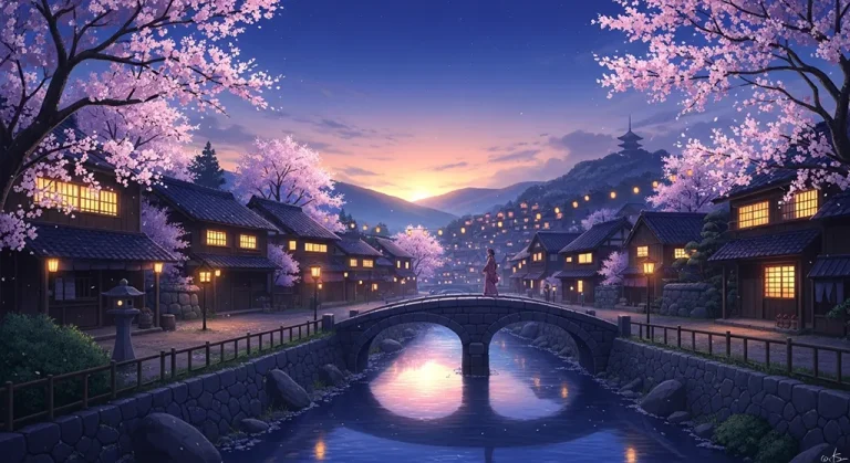 Anime village wallpaper in 4K resolution, perfect for laptop and desktop setup