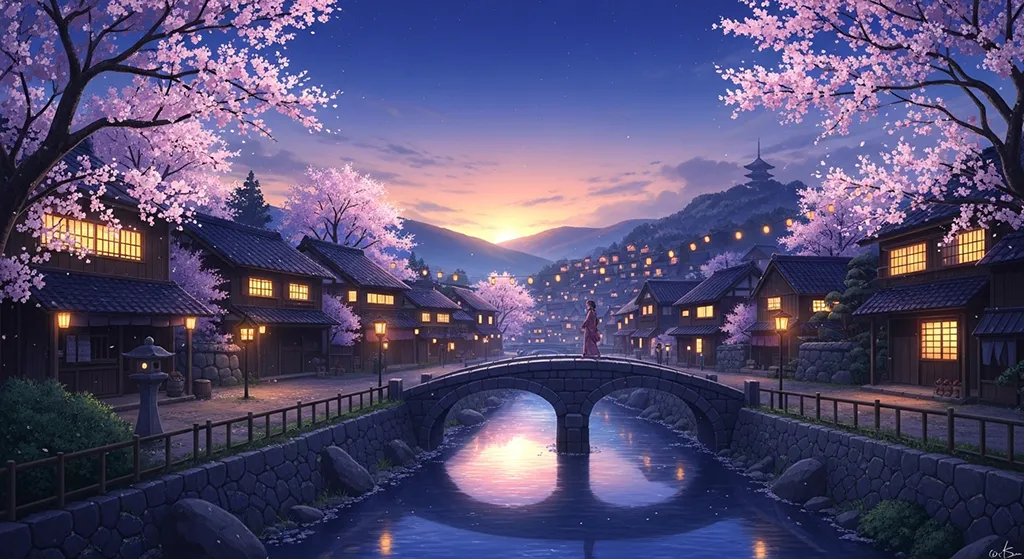 Anime village wallpaper in 4K resolution, perfect for laptop and desktop setup