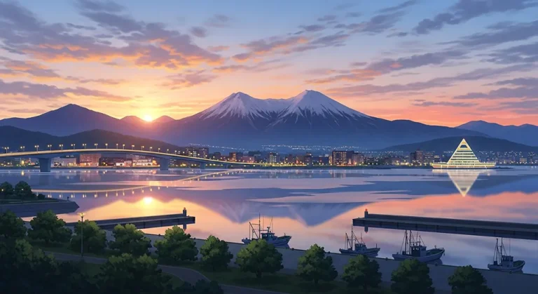 Anime city 4K wallpaper for computer monitor and laptop background display