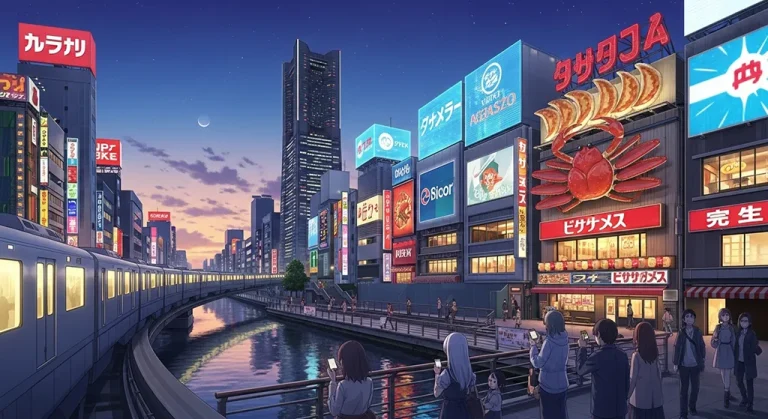 Anime city 4K wallpaper for computer monitor and laptop background display