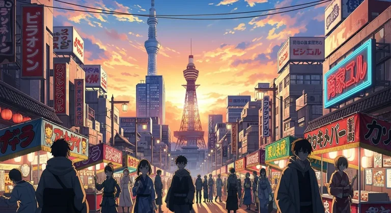 Ultra HD anime city 4K wallpaper for desktop computers and gaming laptops