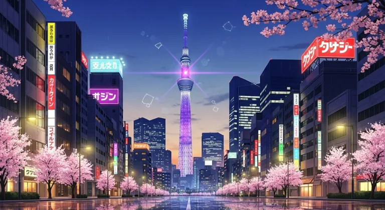 Ultra sharp anime city 4K desktop wallpaper image for widescreen laptops