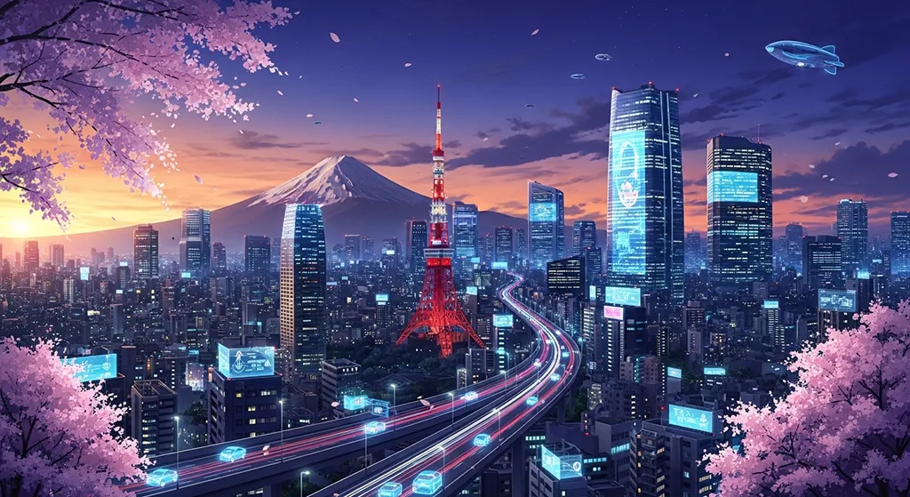 High-quality anime city ultra HD wallpaper in 4K resolution for computers