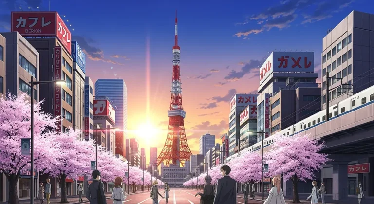 Ultra HD anime city 4K wallpaper for desktop computers and gaming laptops