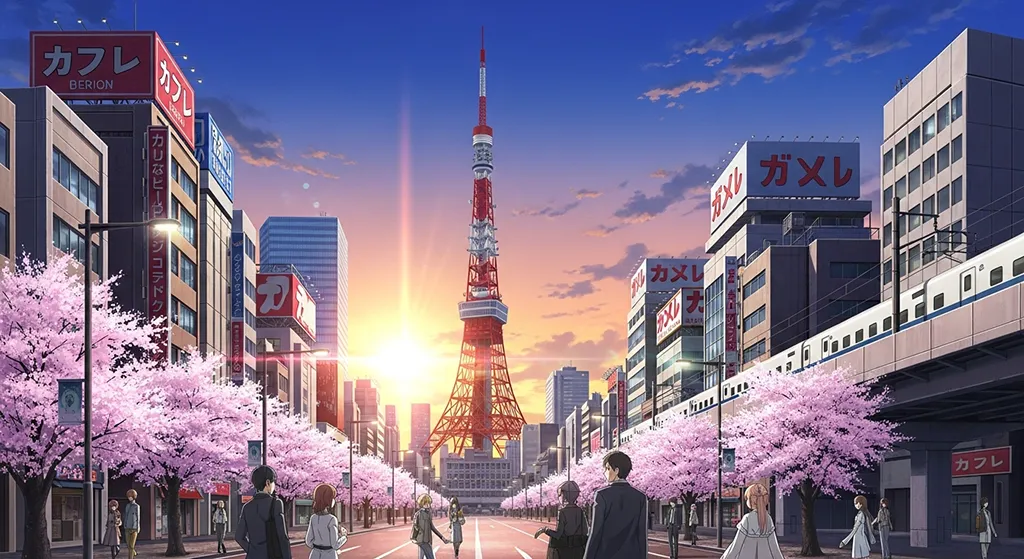 Ultra HD anime city 4K wallpaper for desktop computers and gaming laptops