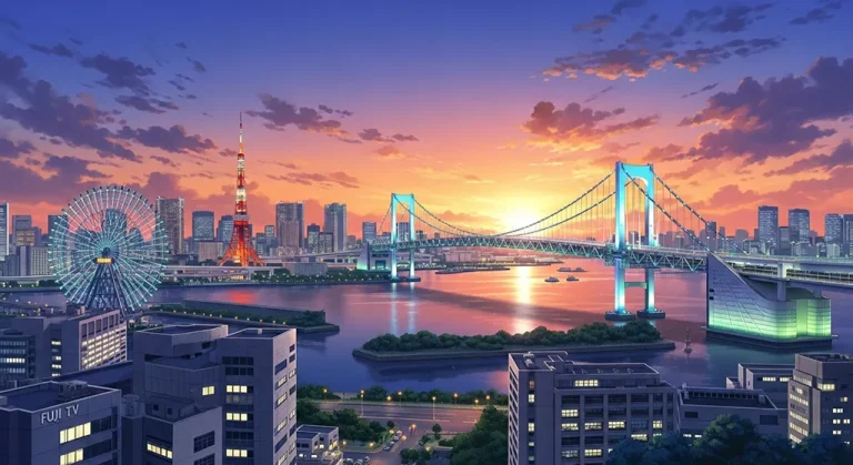 Anime city detailed 4K desktop wallpaper, high-resolution background image