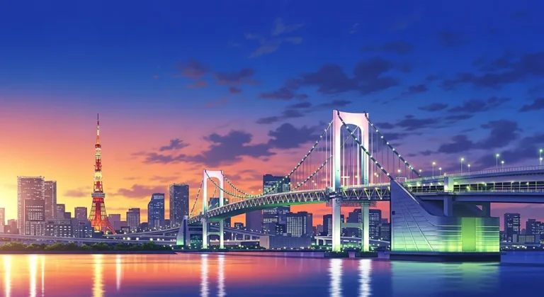 Anime city HD 4K wallpaper for laptop background and desktop display
