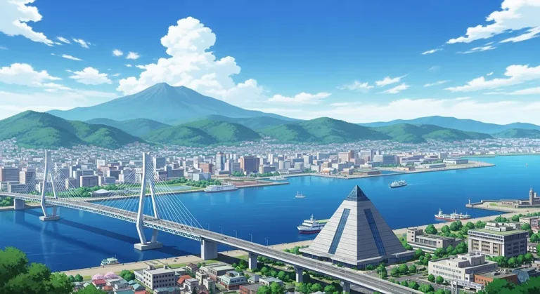Japanese animation city 4K wallpaper, suitable for desktop PC and laptops