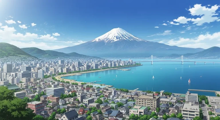 Cool anime city 4K wallpaper design for laptops and desktop PCs