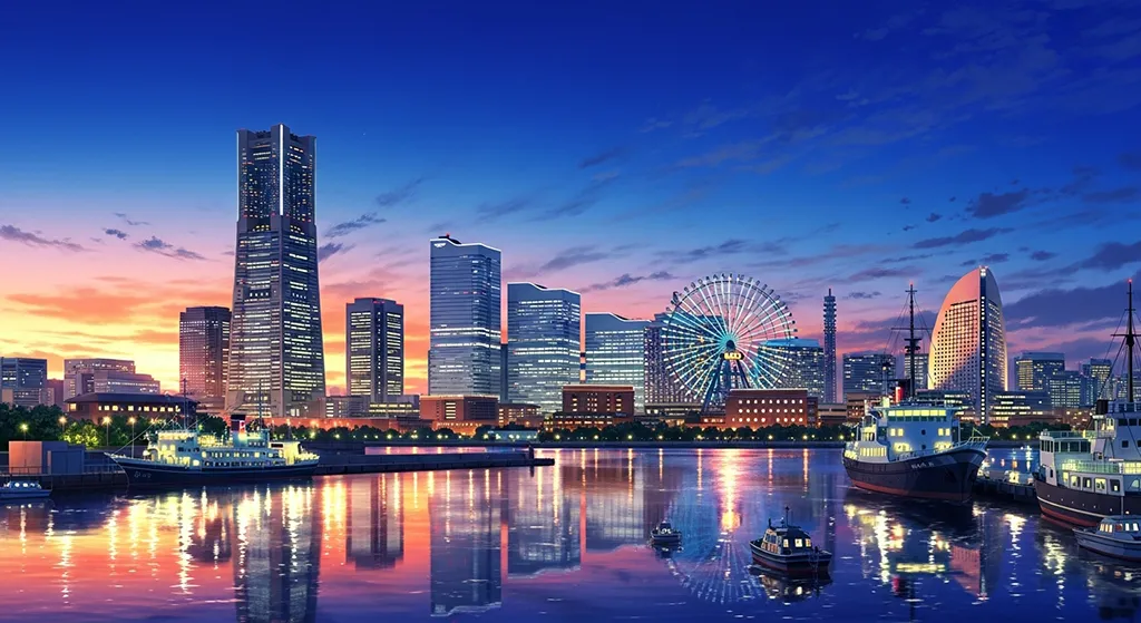 Japanese anime-inspired city wallpaper in 4K for PC and laptop monitors