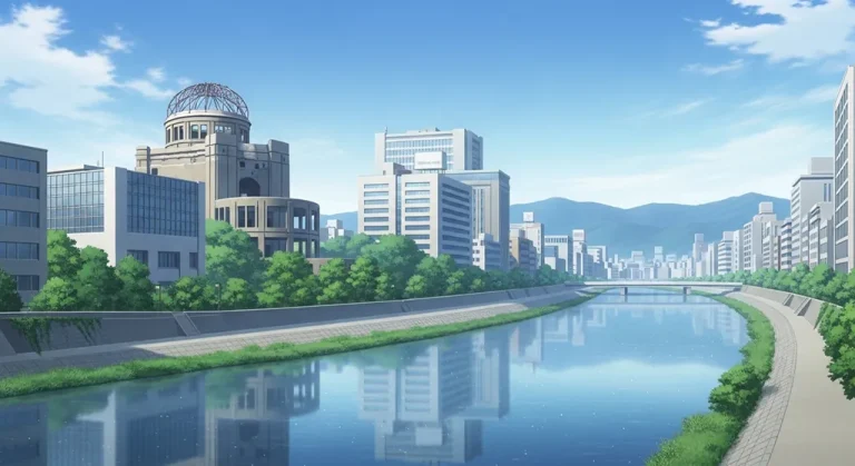 Anime city in 4K resolution wallpaper, optimized for desktop PC and notebook