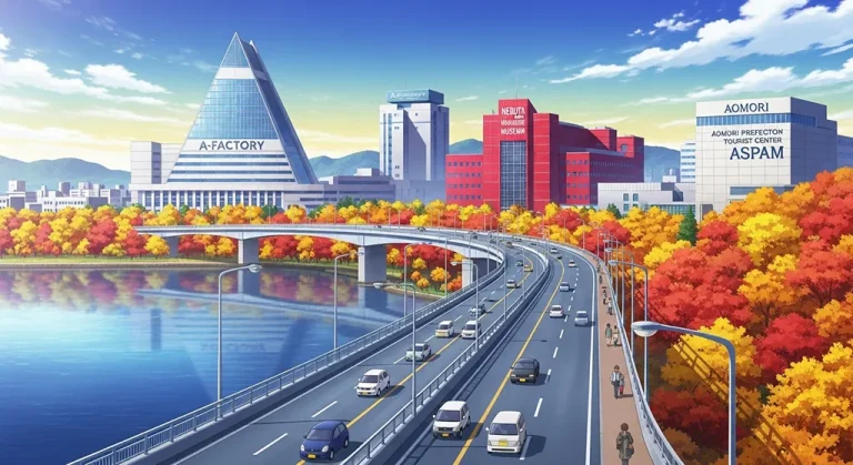 Cool Japanese anime city HD wallpaper in 4K for laptop and desktop screens
