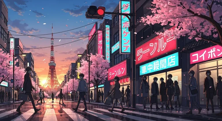 High-quality anime city ultra HD wallpaper in 4K resolution for computers