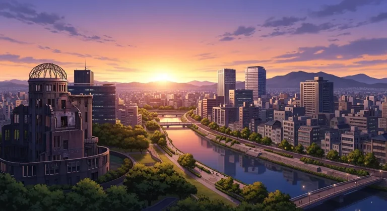 Ultra sharp anime city 4K desktop wallpaper image for widescreen laptops