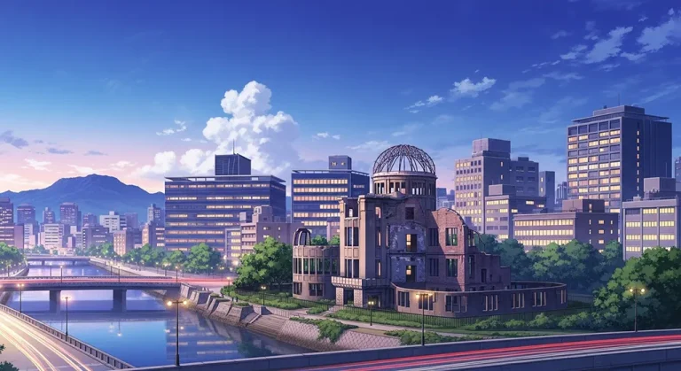 Ultra sharp anime city 4K desktop wallpaper image for widescreen laptops